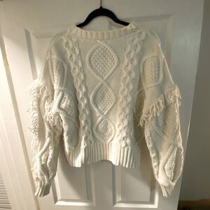 Line and Dot Women’s Sweater Cream Size Medium